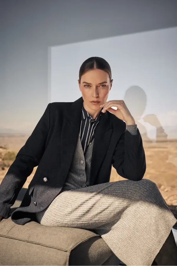 Marisse Marisse Women's Jacket Z-Mr-4518 Navy