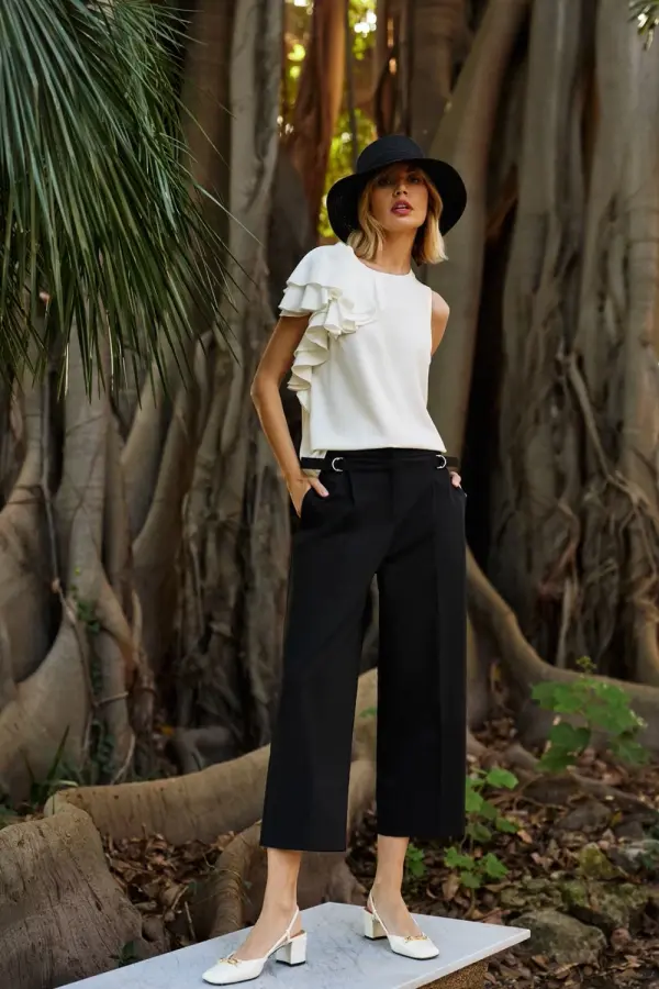 Marisse Marisse WOMEN'S PANTS L-SP-4629 BLACK