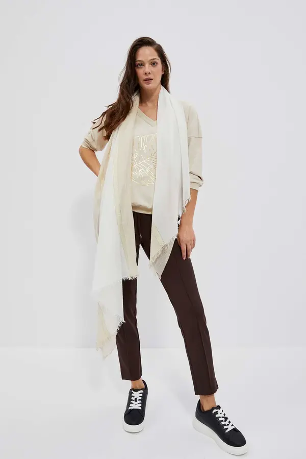 Marisse Marisse Women's Scarf L-Sz-4010 Beige