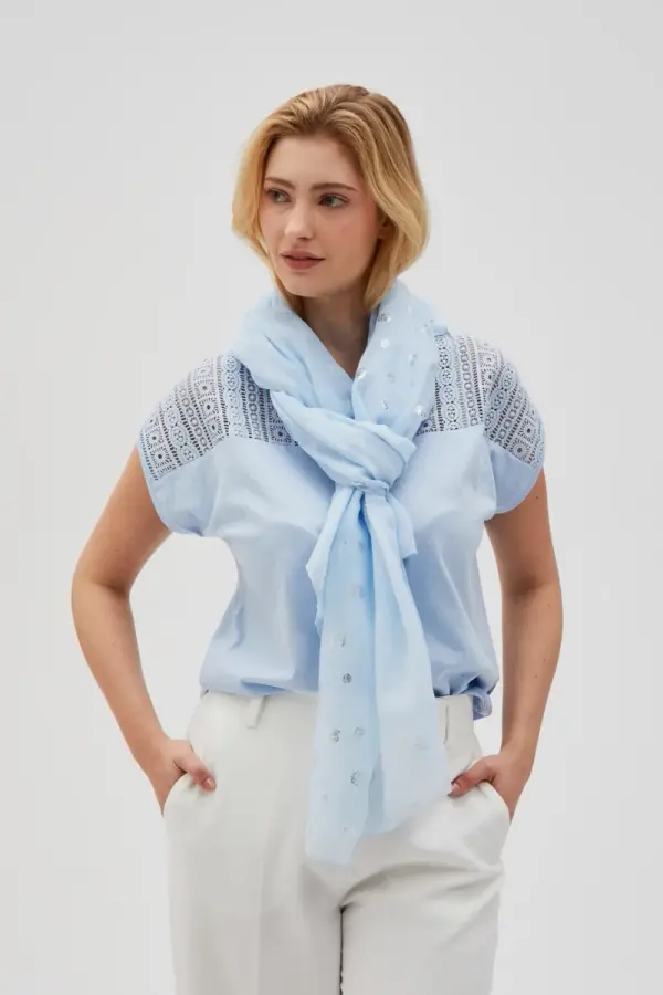 Marisse Marisse Women's Scarf L-Sz-4613 L.Blue