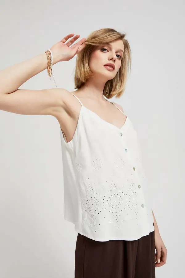 Marisse Marisse Women's Shirt L-Ko-4059 White