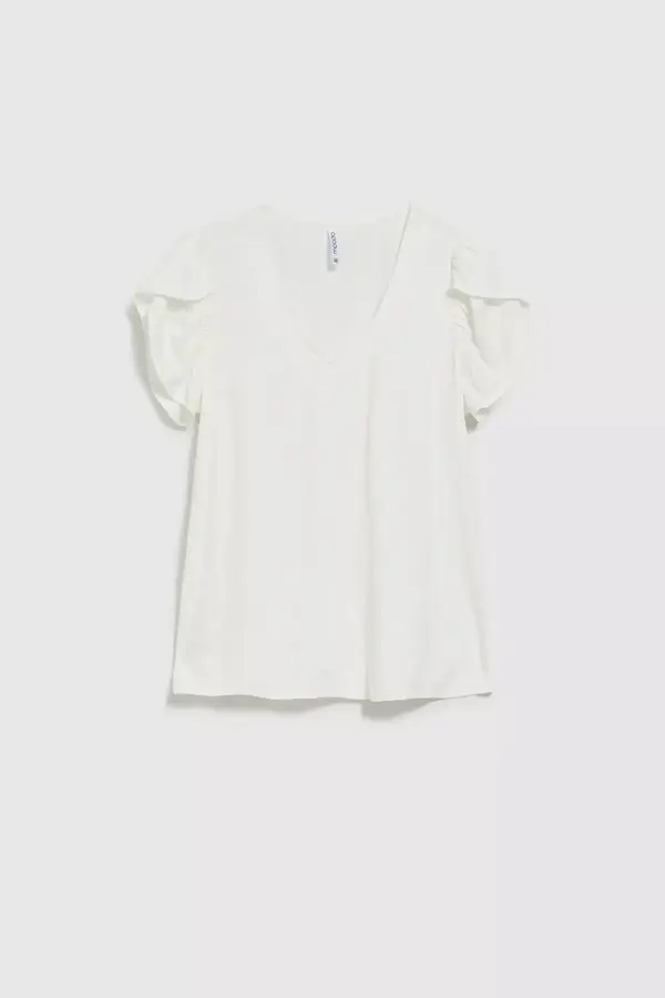 Marisse Marisse Women's Shirt L-Ko-4333 Off White