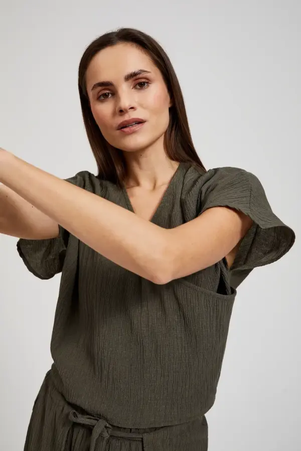 Marisse Marisse Women's Shirt L-Ko-4365 D.Olive