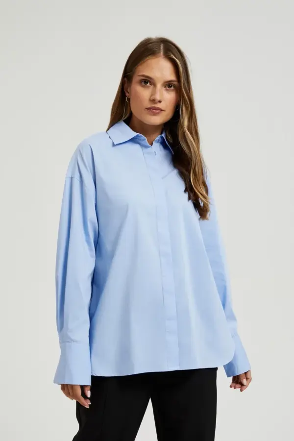 Marisse Marisse Women's Shirt L-Ko-4602 Blue