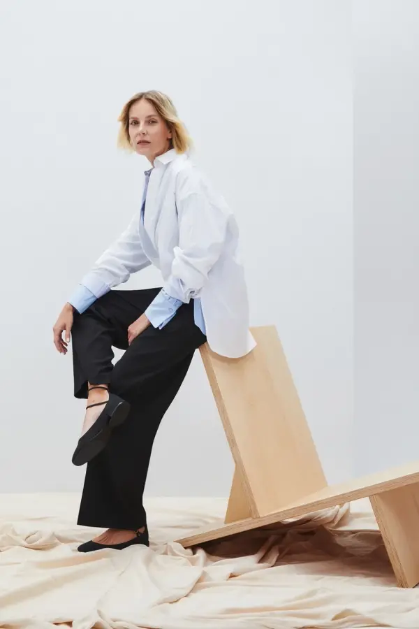 Marisse Marisse Women's Shirt L-Ko-4602 White