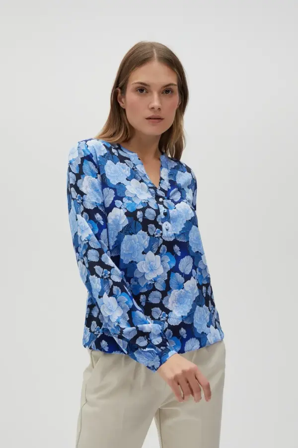 Marisse Marisse Women's Shirt L-Ko-4604 Blue