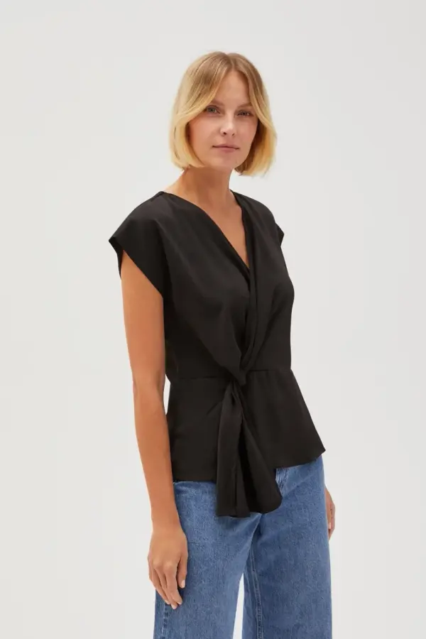Marisse Marisse Women's Shirt L-Ko-4605 Black