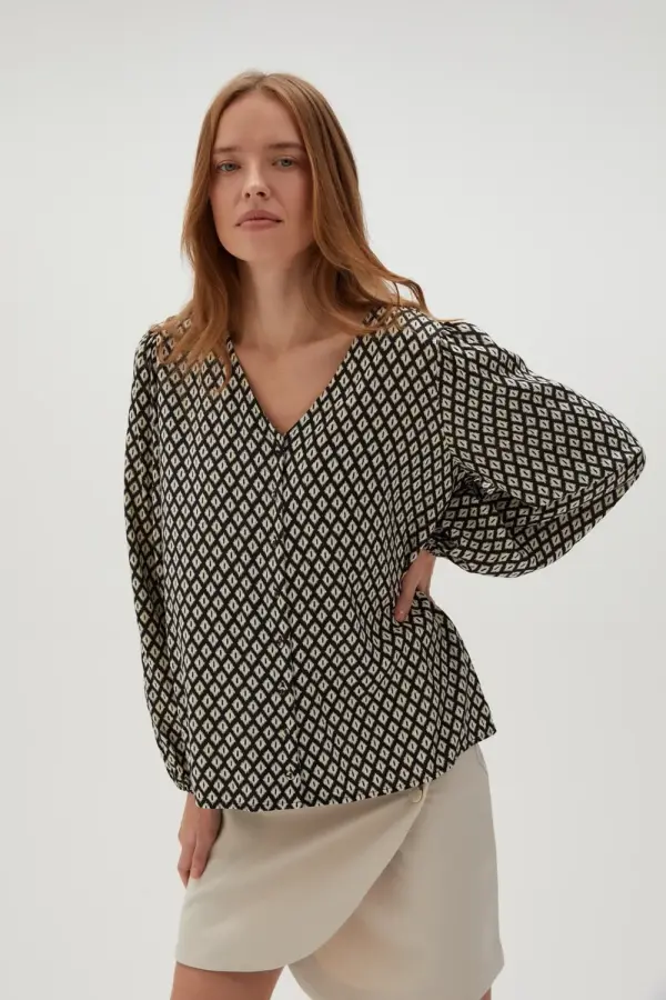 Marisse Marisse Women's Shirt L-Ko-4607 Black