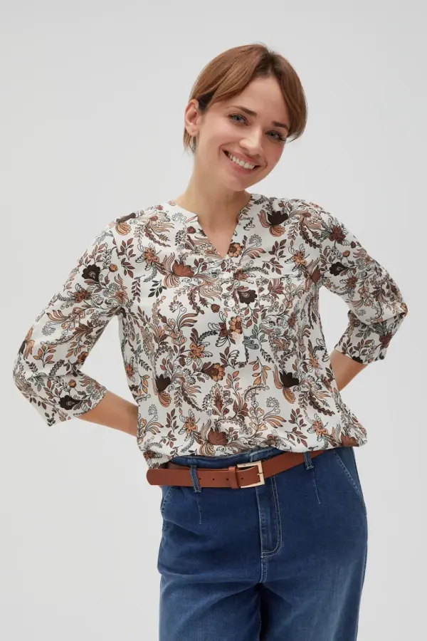 Marisse Marisse Women's Shirt L-Ko-4610 Beige