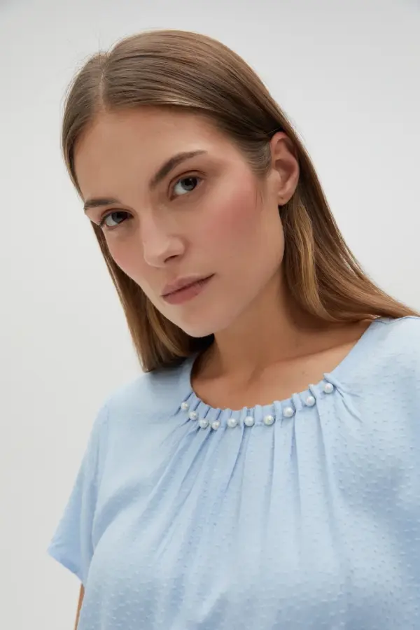 Marisse Marisse Women's Shirt L-Ko-4616 L.Blue