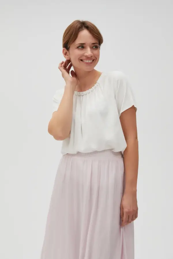 Marisse Marisse Women's Shirt L-Ko-4616 Off White