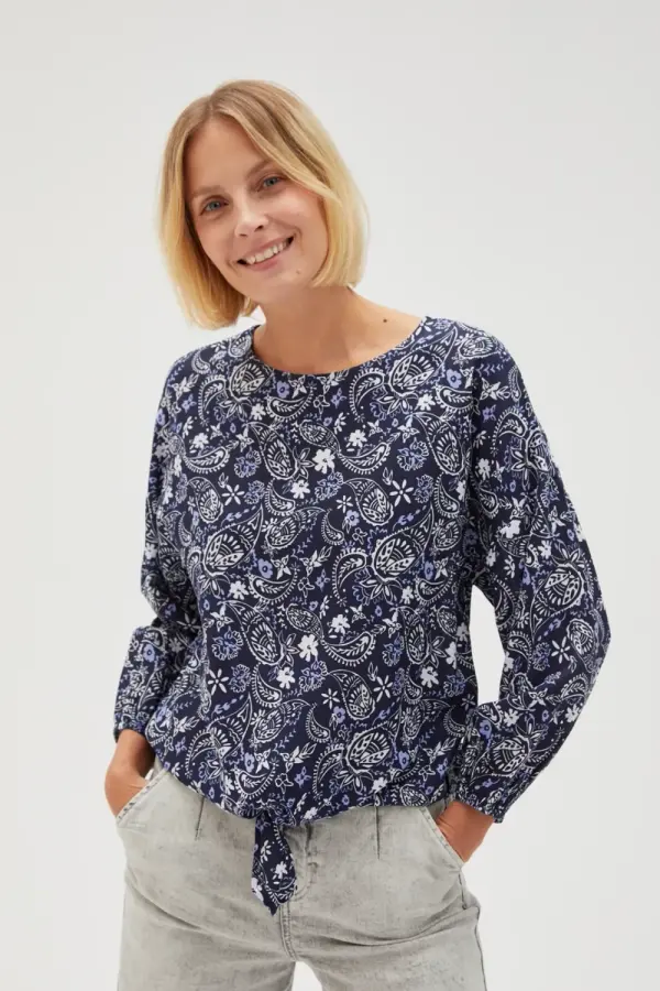 Marisse Marisse Women's Shirt L-Ko-4617 Navy