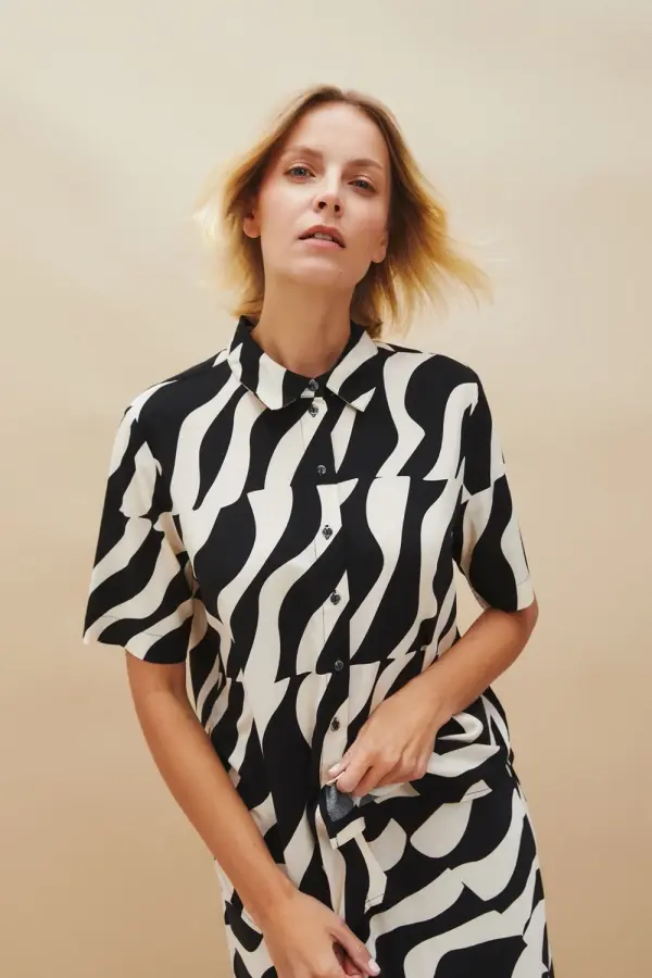 Marisse Marisse Women's Shirt L-Ko-4620 Black