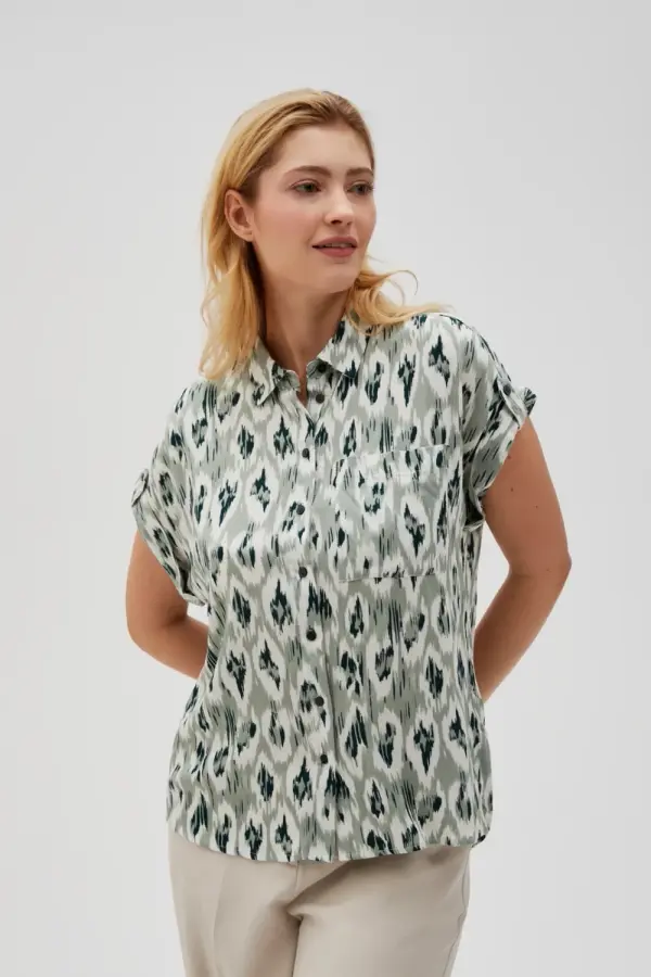 Marisse Marisse Women's Shirt L-Ko-4625 Olive