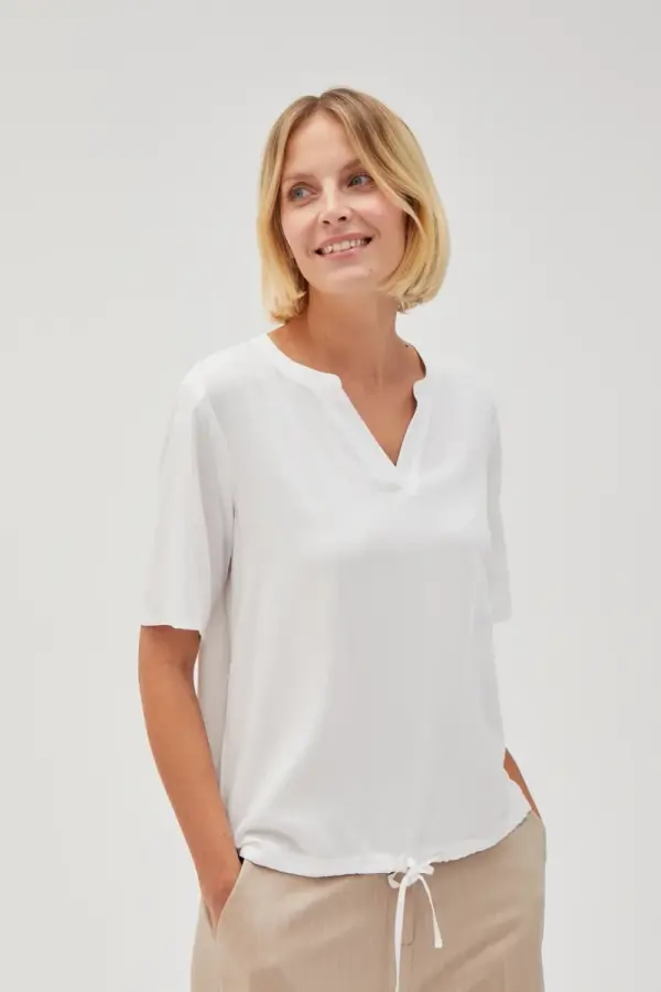 Marisse Marisse Women's Shirt L-Ko-4627 White