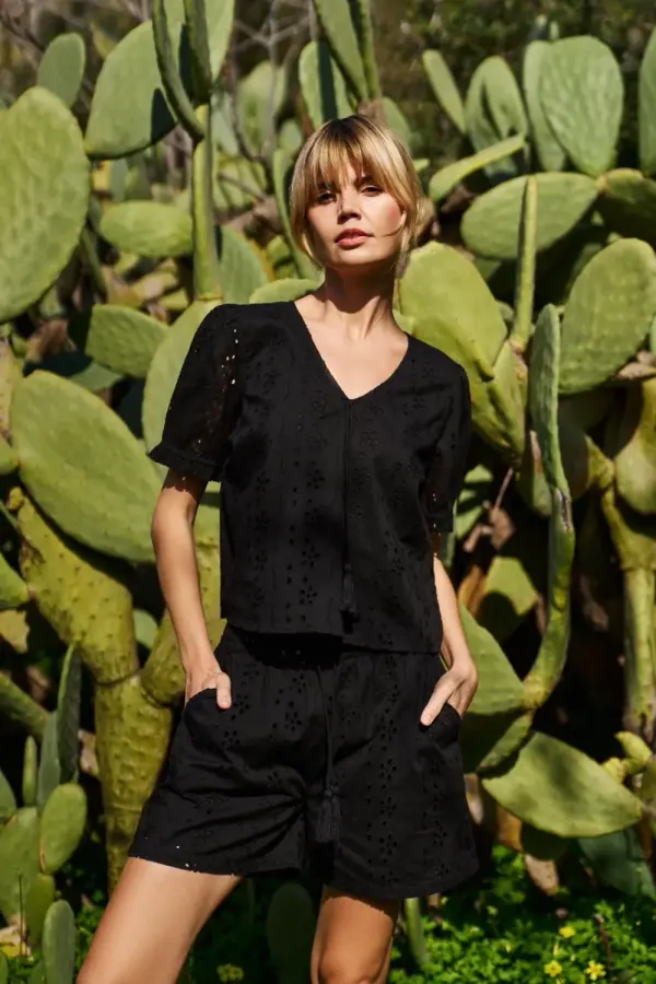 Marisse Marisse Women's Shirt L-Ko-4642 Black