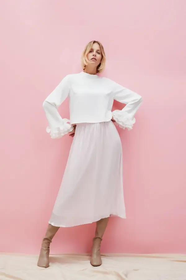 Marisse Marisse Women's Shirt Z-Ko-4529 Off White