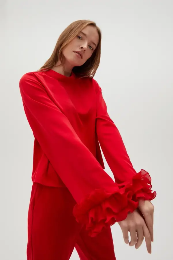 Marisse Marisse Women's Shirt Z-Ko-4529 Red