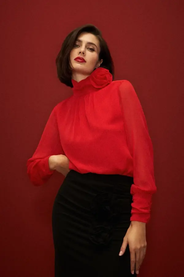 Marisse Marisse Women's Shirt Z-Ko-4548 Red