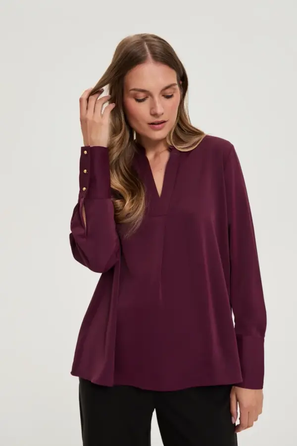Marisse Marisse WOMEN'S SHIRT Z-KO-4819 BURGUNDY