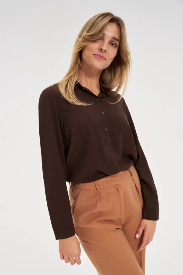 Marisse Marisse WOMEN'S SHIRT Z-KO-4822 BROWN