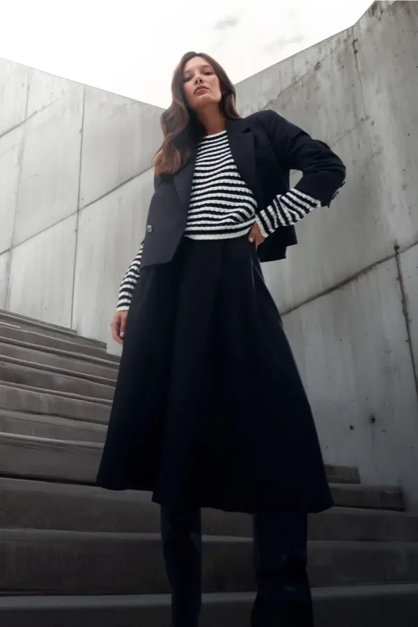 Marisse Marisse Women's Skirt Z-Sc-4504 Black