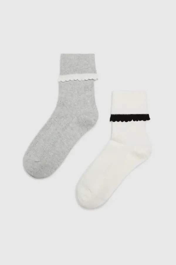 Marisse Marisse Women's Socks Z-Sk-4508 Off White