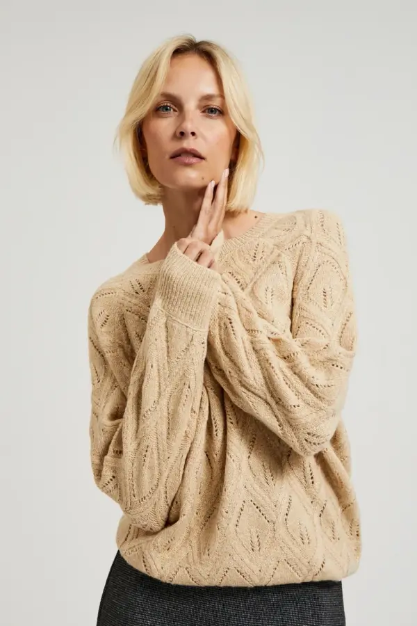 Marisse Marisse Women's Sweater Z-Sw-4503 Beige Mel