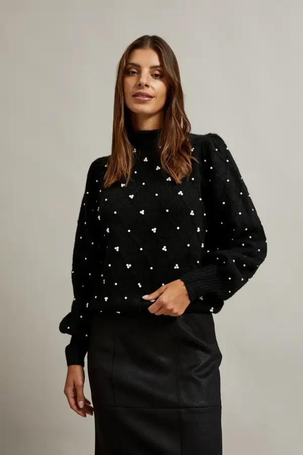 Marisse Marisse Women's Sweater Z-Sw-4528 Black