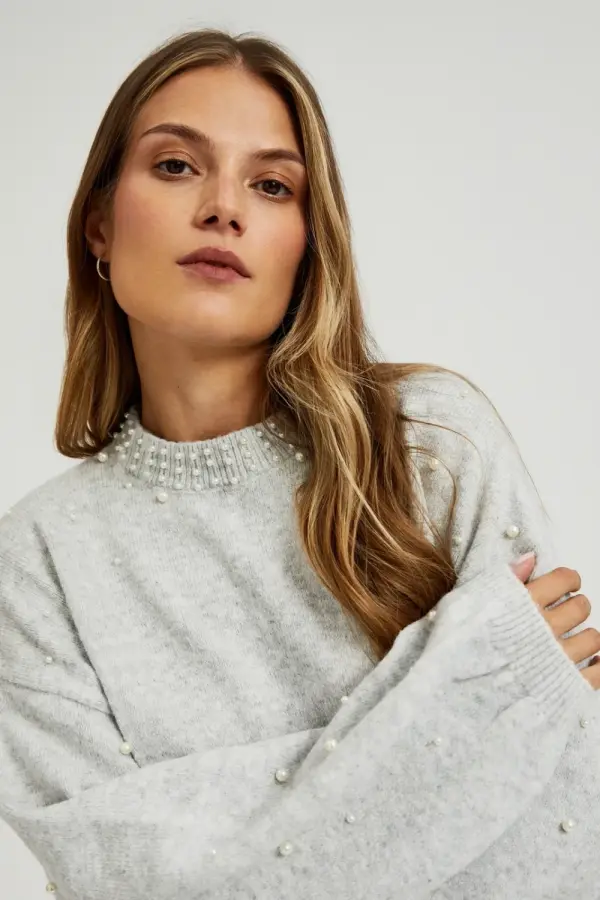 Marisse Marisse Women's Sweater Z-Sw-4538 Grey Mel