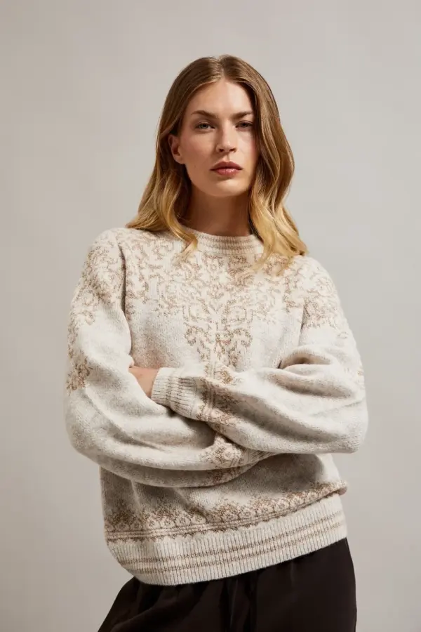 Marisse Marisse Women's Sweater Z-Sw-4551 Beige Mel