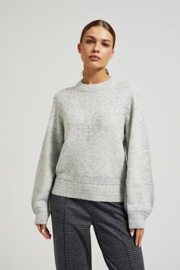Marisse Marisse Women's Sweater Z-Sw-4551 Grey Mel