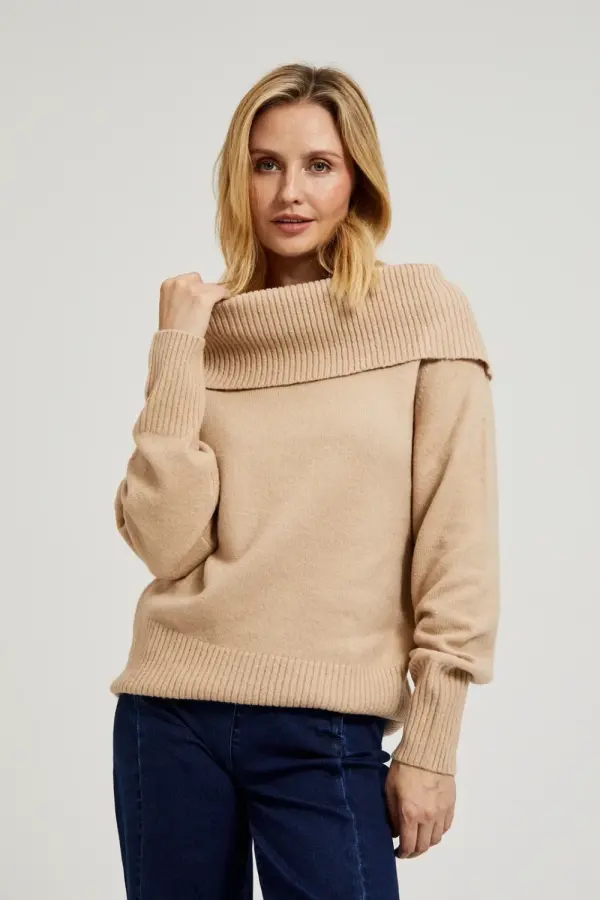 Marisse Marisse Women's Sweater Z-Sw-4554 L.Beige Mel