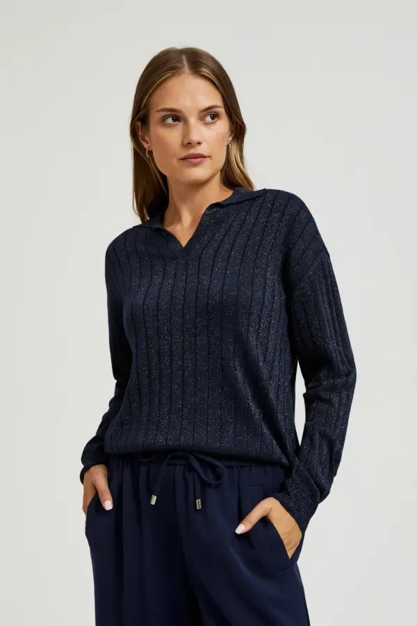 Marisse Marisse Women's Sweater Z-Sw-4558 Navy