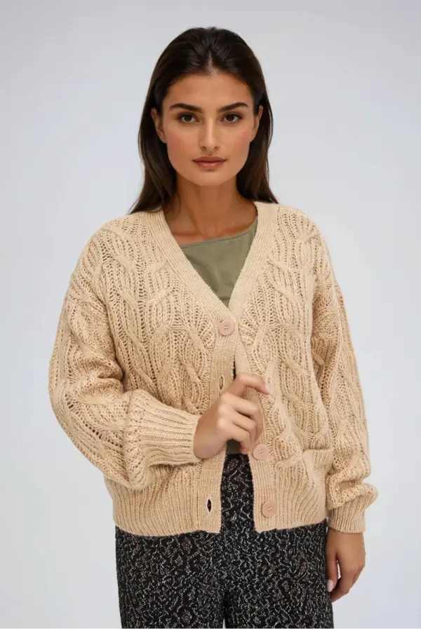 Marisse Marisse WOMEN'S SWEATER Z-SW-4808 BEIGE MEL