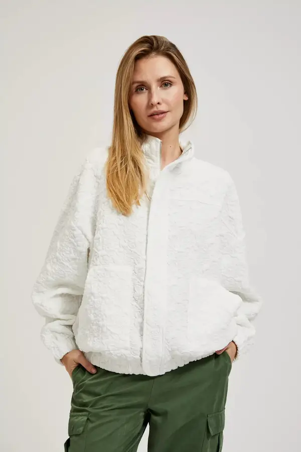 Marisse Marisse Women's Sweatshirt L-Bl-4318 Off White