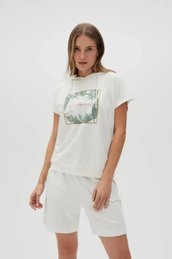 Marisse Marisse Women's Sweatshirt L-Bl-4604 Off White