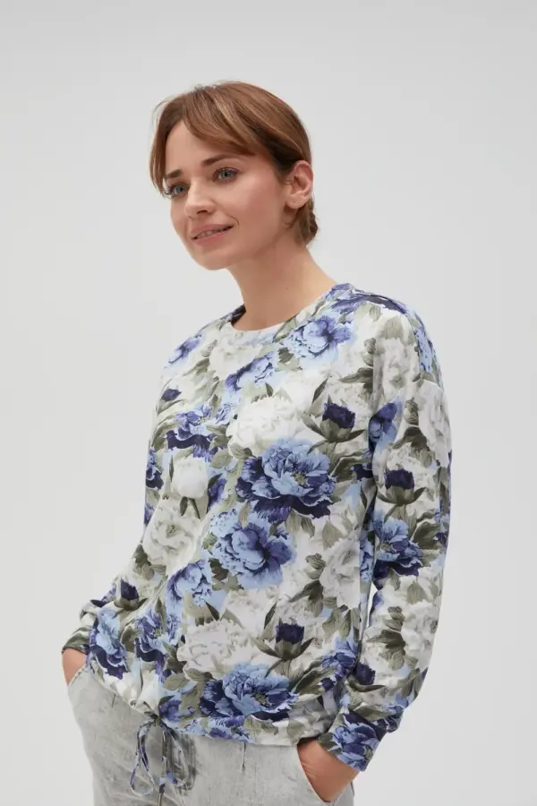 Marisse Marisse Women's Sweatshirt L-Bl-4606 Blue