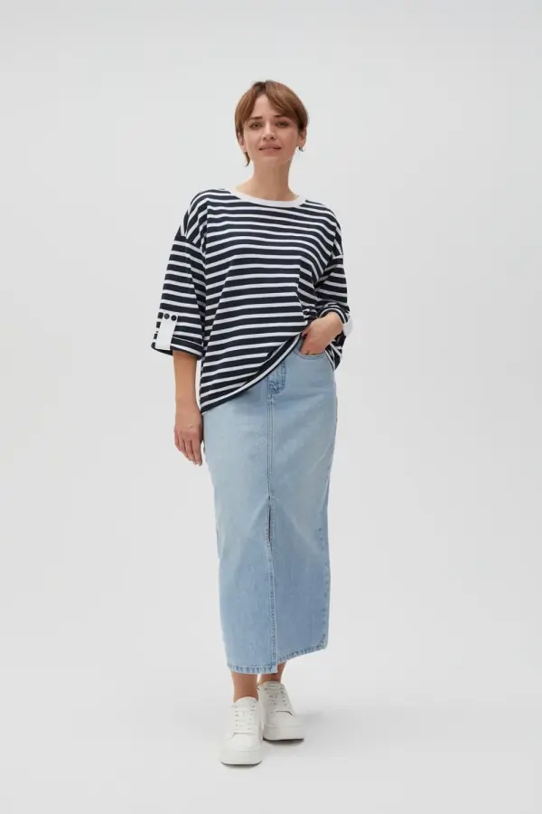 Marisse Marisse Women's Sweatshirt L-Bl-4607 Navy