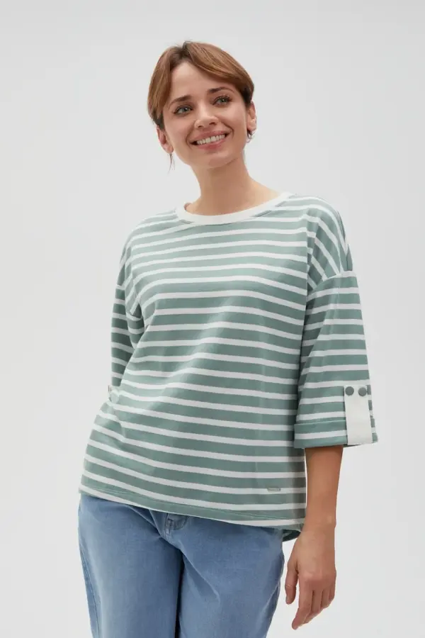 Marisse Marisse Women's Sweatshirt L-Bl-4607 Olive