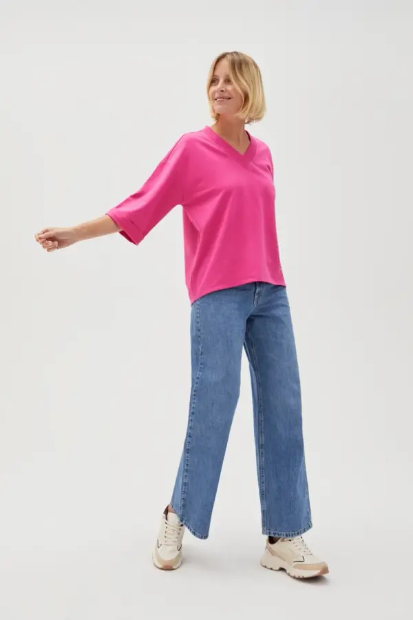 Marisse Marisse Women's Sweatshirt L-Bl-4609 Fuchsia