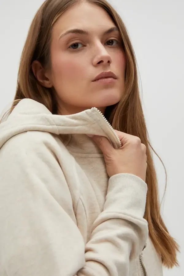 Marisse Marisse Women's Sweatshirt L-Bl-4611 L.Beige Mel