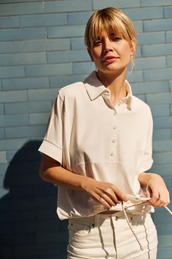 Marisse Marisse Women's Sweatshirt L-Bl-4613 Off White