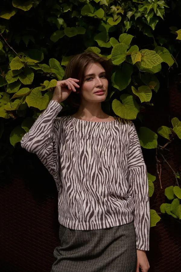 Marisse Marisse WOMEN'S SWEATSHIRT Z-BL-4803 OFF WHITE