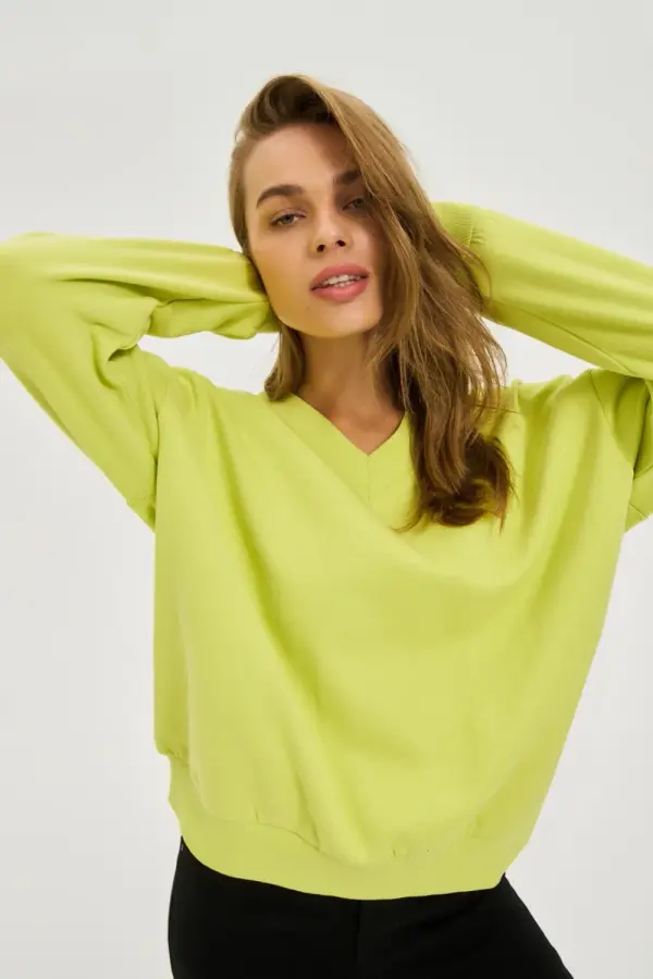 Marisse Marisse WOMEN'S SWEATSHIRT Z-BL-4807 LIME