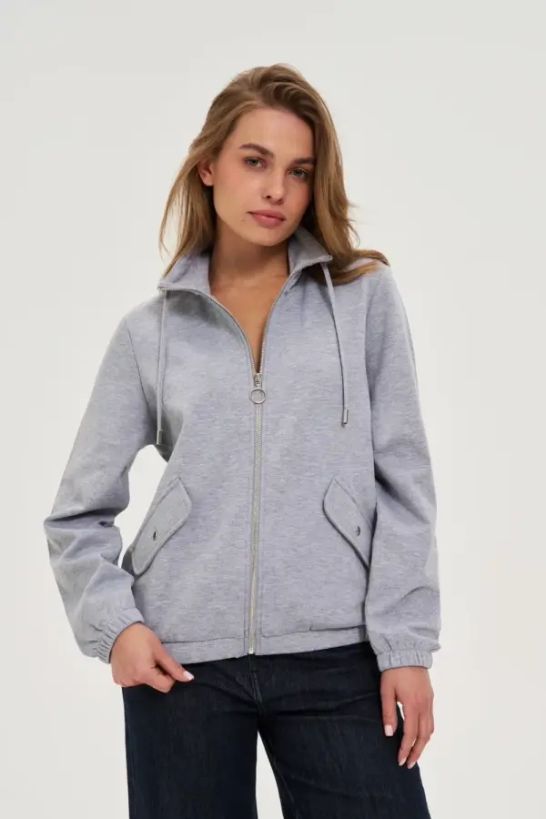 Marisse Marisse WOMEN'S SWEATSHIRT Z-BL-4811 L.GREY MEL