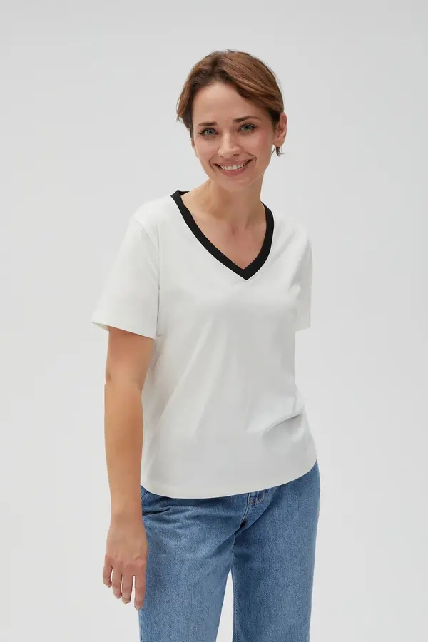 Marisse Marisse Women's T-Shirt L-Ts-4600 Off White