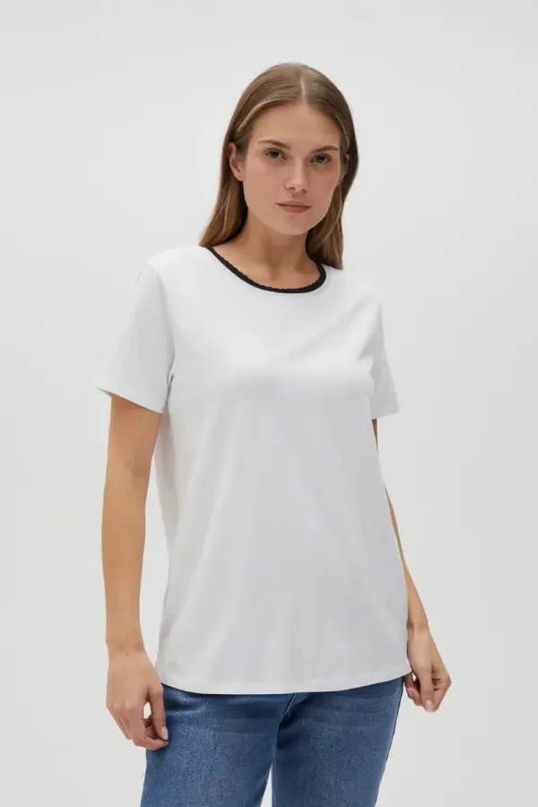 Marisse Marisse Women's T-Shirt L-Ts-4601 White