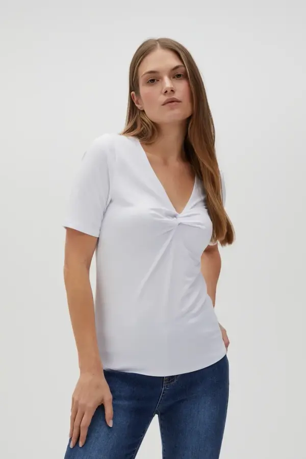 Marisse Marisse Women's T-Shirt L-Ts-4605 White