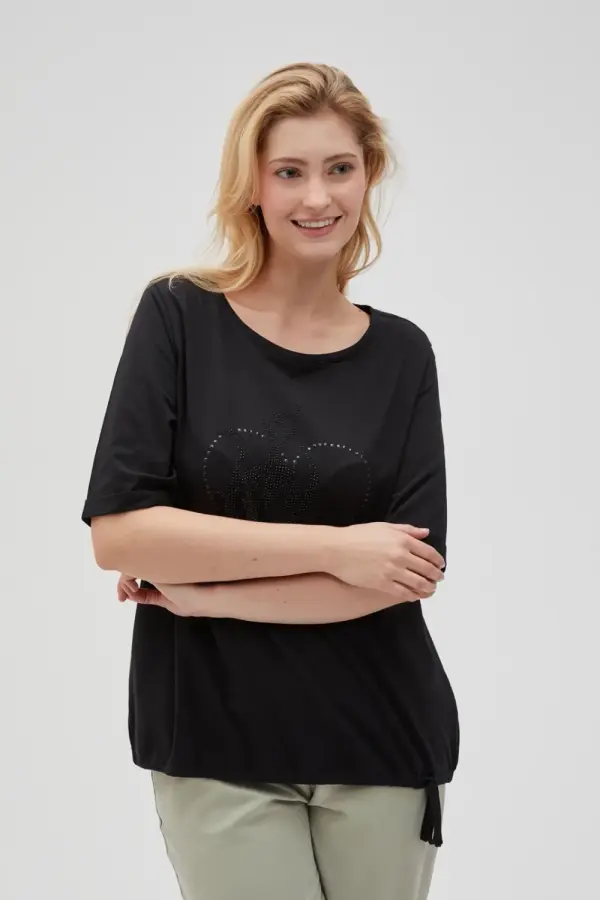 Marisse Marisse Women's T-Shirt L-Ts-4611 Black